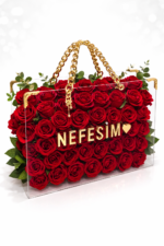 VIP Flower Bag – Luxury Natural Roses with Personalized Name